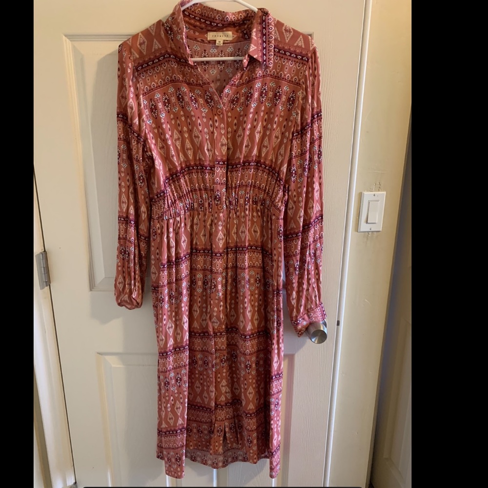 Patterned blush dress